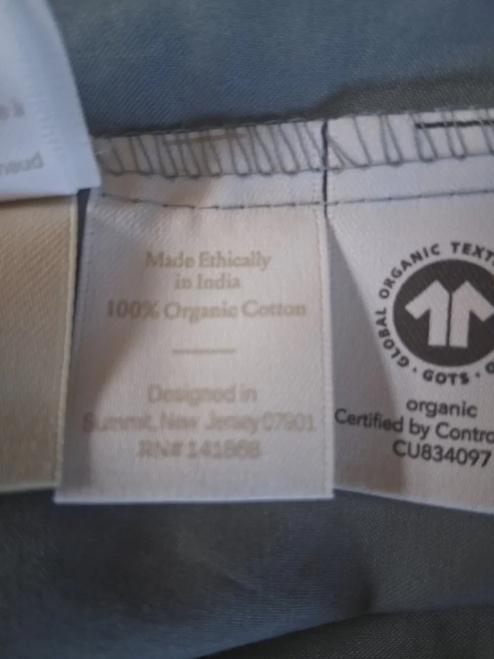 Boll & Branch KING Blustone 100% Organic Cotton Signature 4PCS Sheet Set